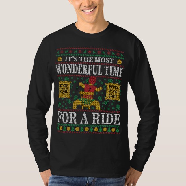BIKER FUNNY NAVIDADES UGLY SWEATER  (Anverso)