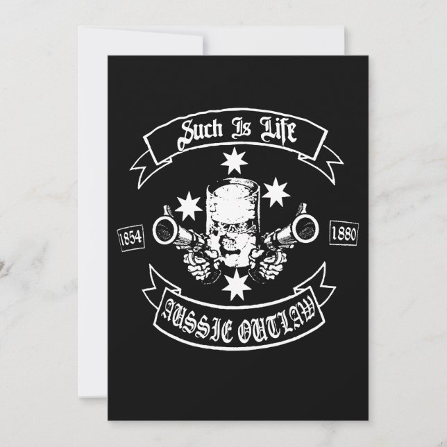 Biker Ned Kelly That Is Life Aussie Outlaw Long Sl (Anverso)