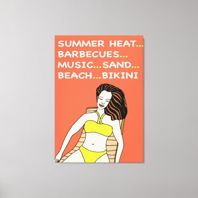 Bikini amarillo - Arte de tela (Anverso)