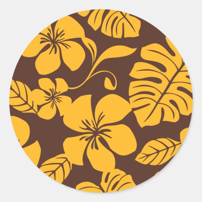 BIKINI (MARRÓN/ORO) PEGATINA DE LA RONDA CLÁSICA (Anverso)