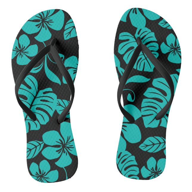 BIKINI ROSA (NEGRO/VERDE ACUÁTICO) Par de Chanclas (Plantilla)