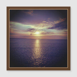 Bilbao | Sunrise Over The Ocean Magnetic Card