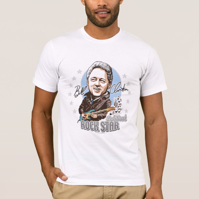 ¡Bill Clinton Rockstar político! Camisa (Anverso)