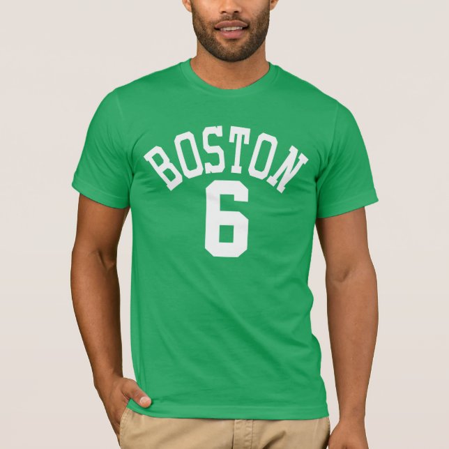 Bill Russell Boston Jersey Shirt Green (Anverso)