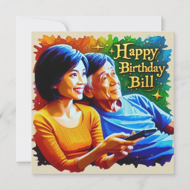 BILL~ Tarjeta de cumpleaños ~ Tiempo de descanso ~ (Anverso)