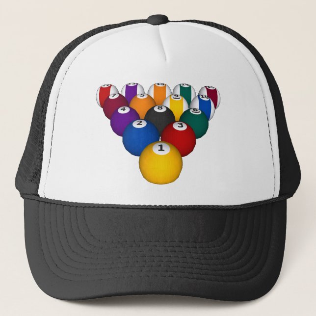 Billares/bolas de piscina - gorra de encargo del (Anverso)