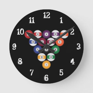 Billares/bolas de piscina: Reloj de pared