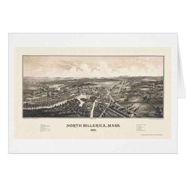 Billerica del norte, mapa panorámico de las MAMÁES (Anverso (Horizontal))