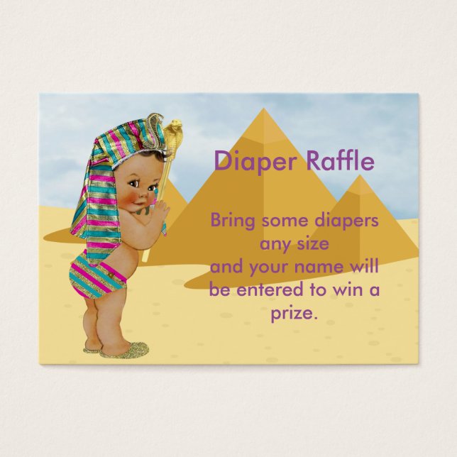 Billete de Baby Shower Raffle egipcio (Frente)