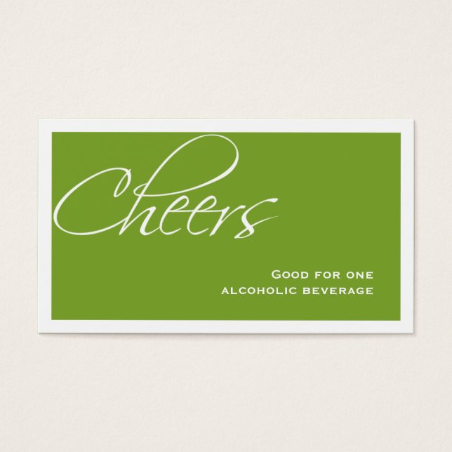 Billete de bebida del evento formal del personaliz (Frente)