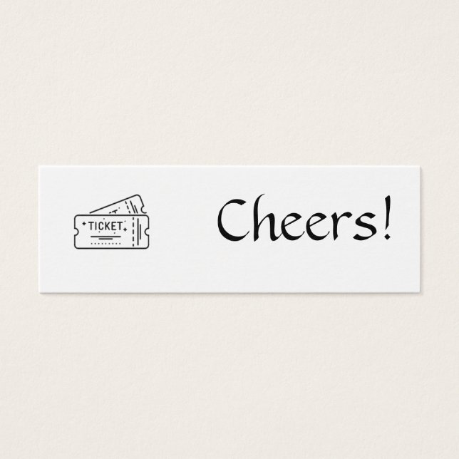 Billete de bebida - ¡Disfruta de una bebida gratis (Frente)