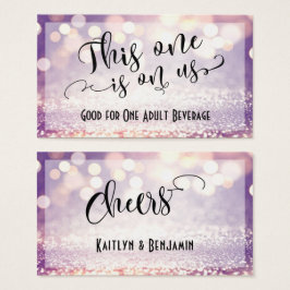 Billete de bebida morada, blanca y Naranja Purpuri