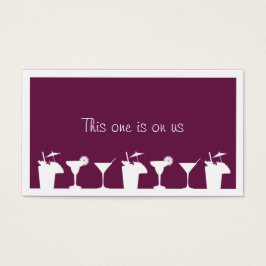 Billete de bebida para eventos corporativos Purple