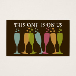 Billete de bebida para un evento de copa de champá