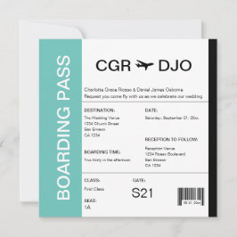 Billete de Boda de tarjetas de embarque