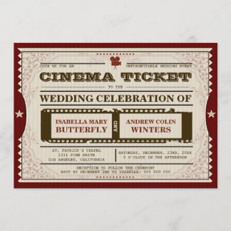 Billete de cine - Invitación a la boda