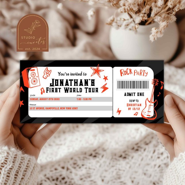 Billete de cumpleaños de la gira Rock n Roll First (Subido por el creador)