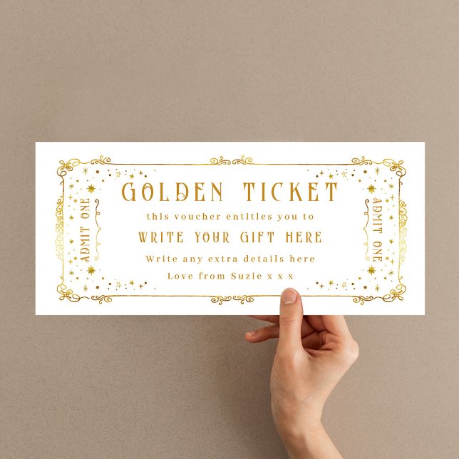 Billete de cupón de cumpleaños de Golden Ticket (Subido por el creador)