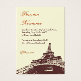 Billete de entrada al personalizado del programa d