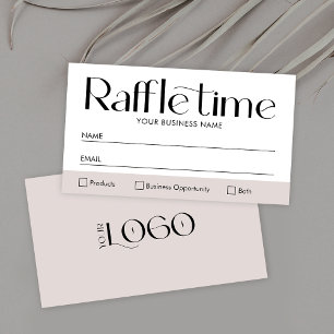 Billete de entrada de Raffle con logotipo de negoc