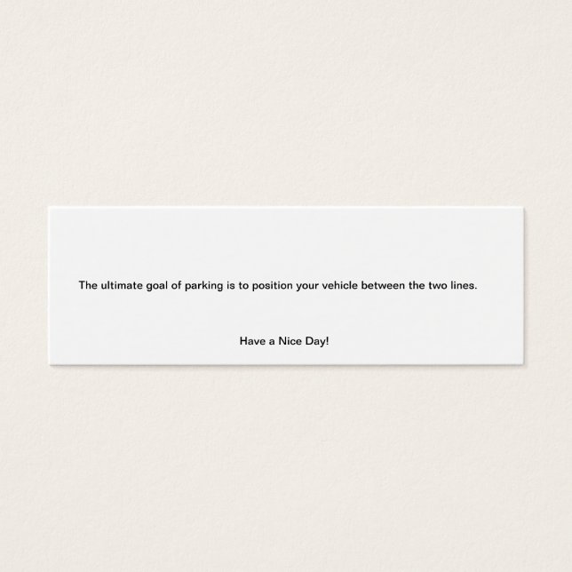 Billete de estacionamiento (Frente)