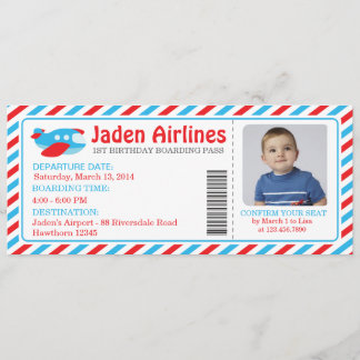 Billete de invitación al avión/billete aéreo