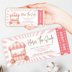 Billete De Invitación De Cumpleaños Para Niños De