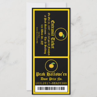 Billete de invitación para Hallowe'en Fiesta 2