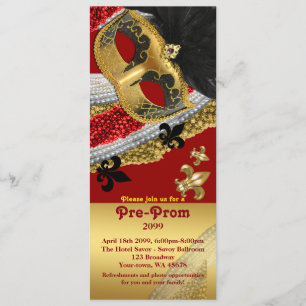 Billete de invitación previa al prom, pre prom, ma