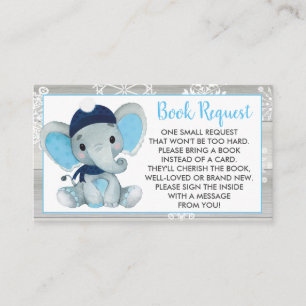 Billete de la tarjeta de la Navy Blue Elephant par