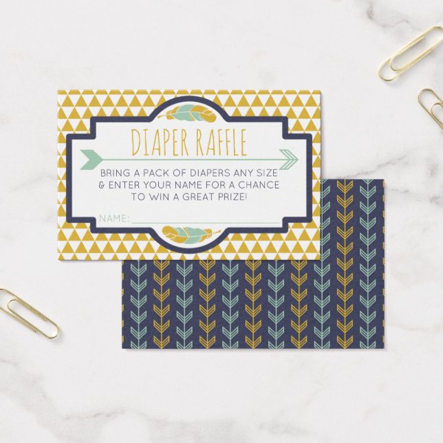 Billete de pañal, azteca, flechas, tribal (Oficina)