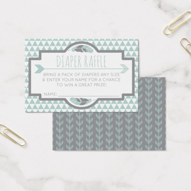 Billete de pañal, azteca, flechas, tribal (Oficina)