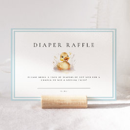 Billete de pañal Baby Shower de pato pequeño