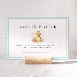 Billete de pañal Baby Shower de pato pequeño