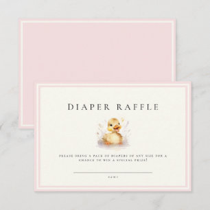Billete De Raffle De Diaper Baby Shower Pink Littl