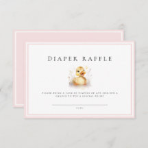 Billete De Raffle De Diaper Baby Shower Pink Littl