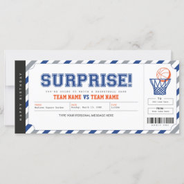 Billete de regalo del estadio de baloncesto Surpri