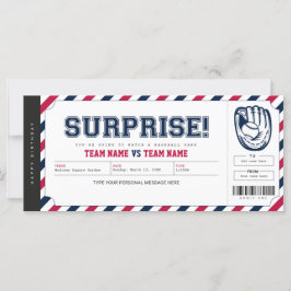 Billete de regalo personalizado para el juego de b