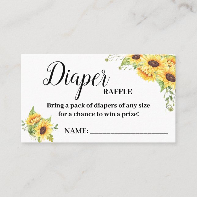 Billete de rifa para pañales tarjeta de rifa para  (Anverso)