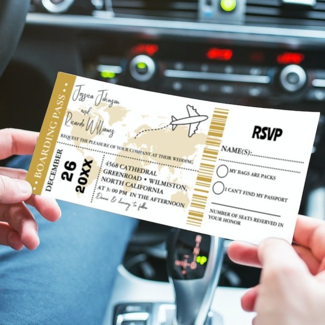 Billete de tarjeta de embarque de invitación a la  (Subido por el creador)