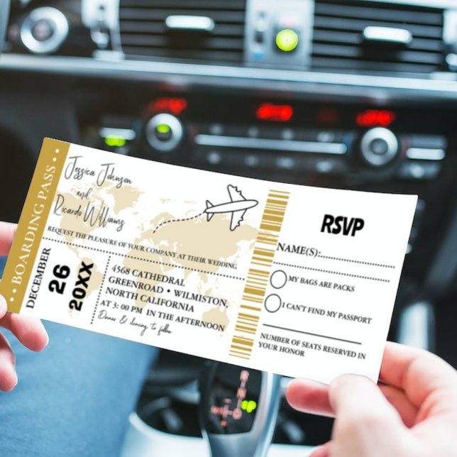 Billete de tarjeta de embarque de invitación a la  (Subido por el creador)