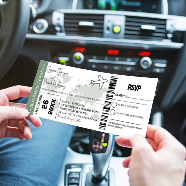 Billete de tarjeta de embarque de la invitación a  (Subido por el creador)