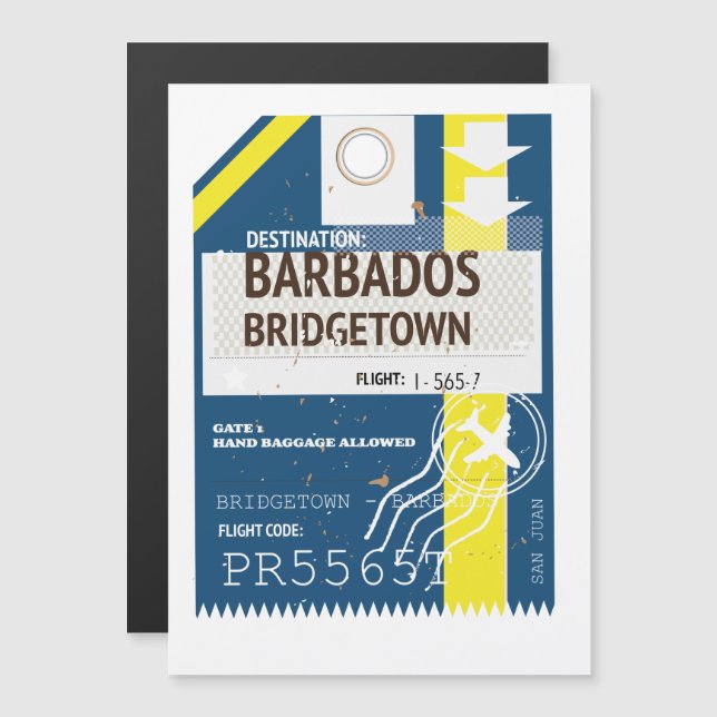 Billete de viaje de Bridgetown Barbados (Anverso/Reverso)