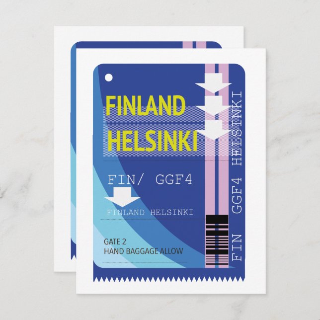 Billete de viaje de Helsinki de Finlandia (Anverso / Reverso)