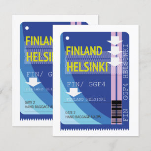 Billete de viaje de Helsinki de Finlandia