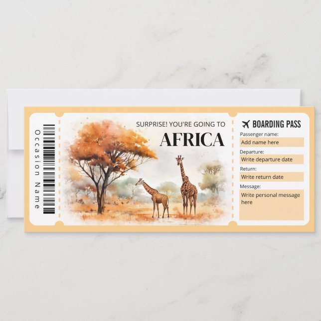 Billete editable para avión de tarjetas de embarqu (Anverso)