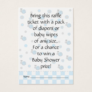 Billete/francotirador Baby Shower Raffle y caracol