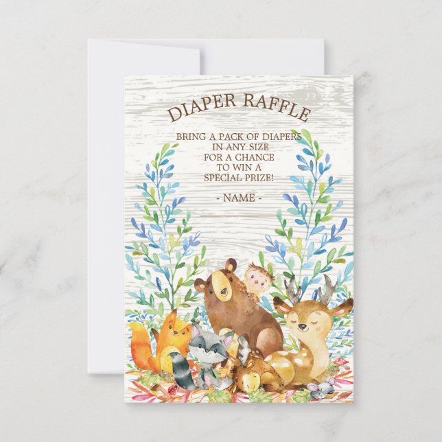 Billete neutro Baby Shower Diaper Raffle (Anverso)