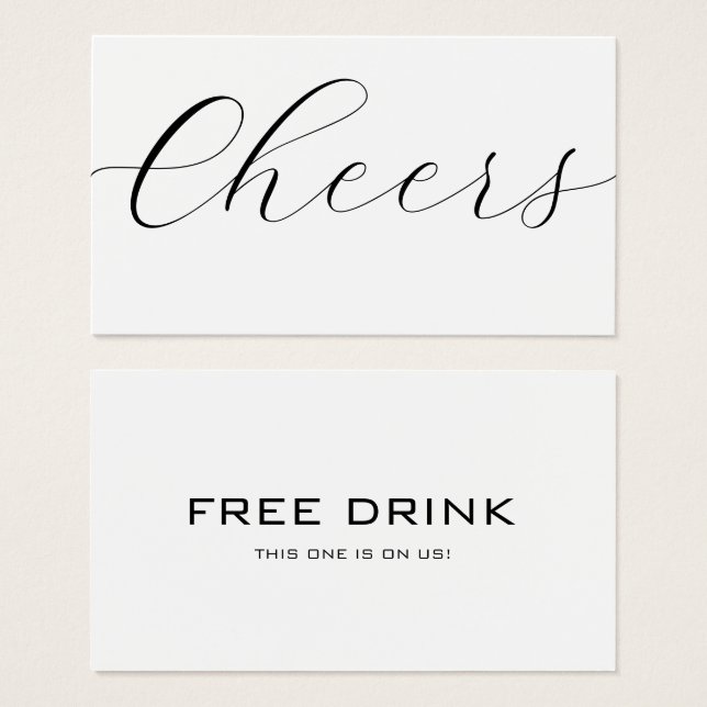 Billete para bebidas con cupón corporativo para ev (Anverso y reverso)