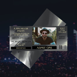 Billete para la invitación con fotografía de solte